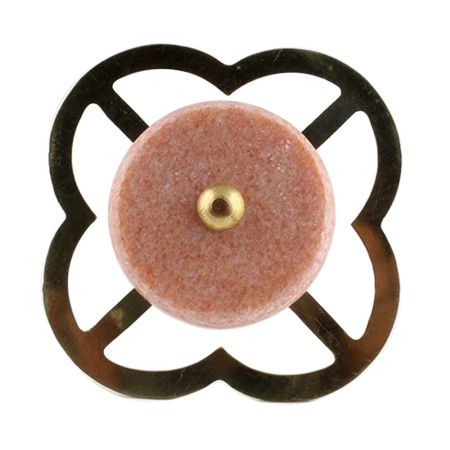 Light Pink Stone Flat Dresser Knob